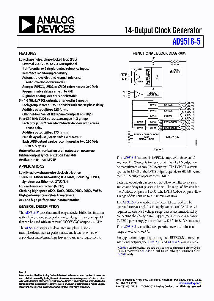 AD9516-5PCBZ_8760637.PDF Datasheet