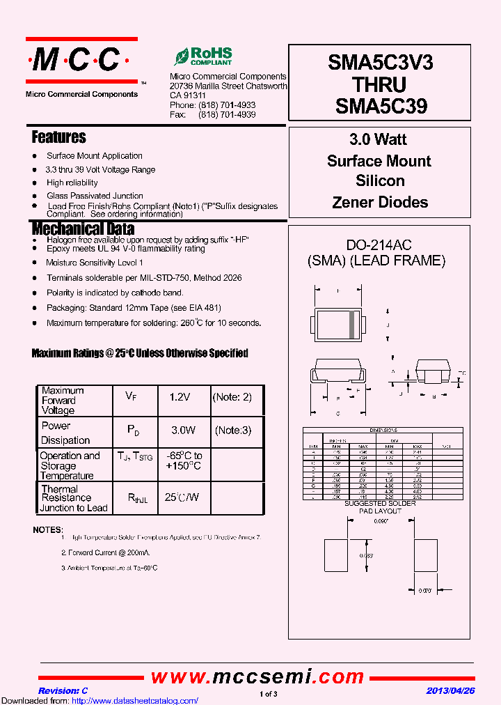 SMA5C16_8760790.PDF Datasheet