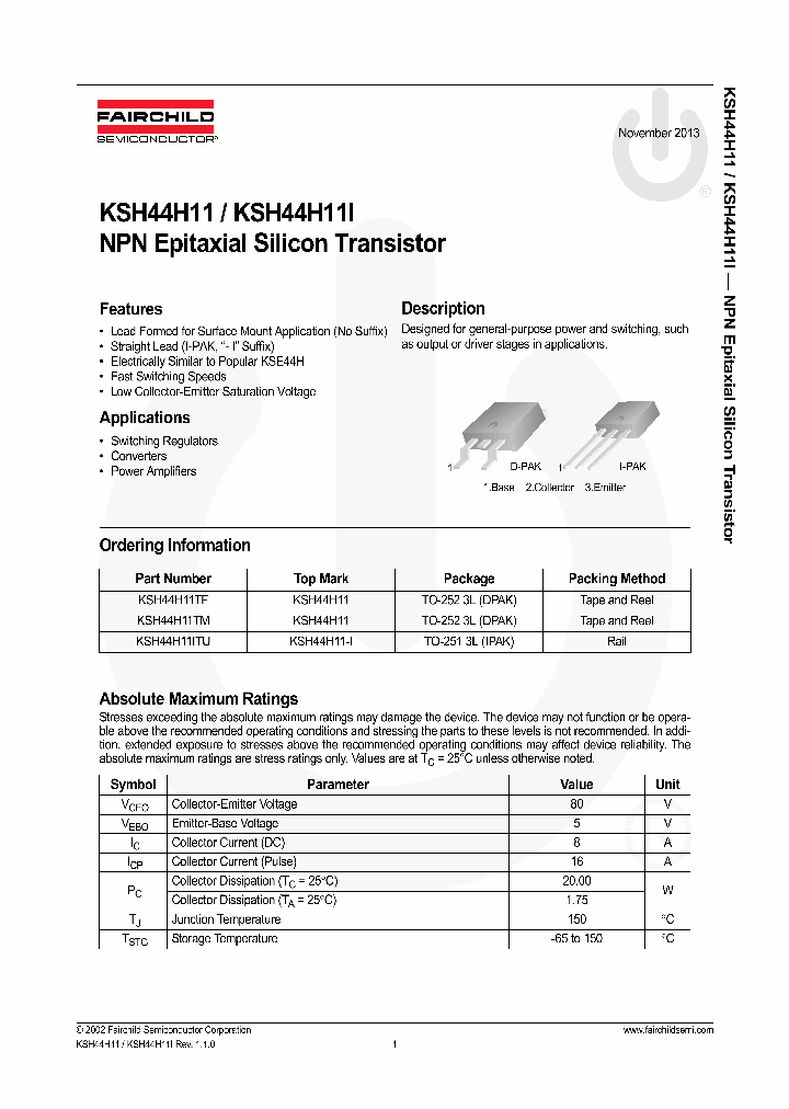 KSH44H11ITU_8772316.PDF Datasheet