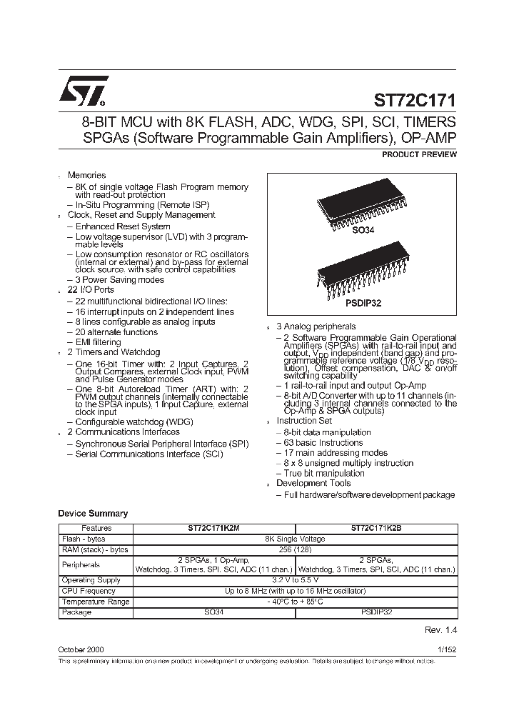 ST72C171K2M_8773176.PDF Datasheet