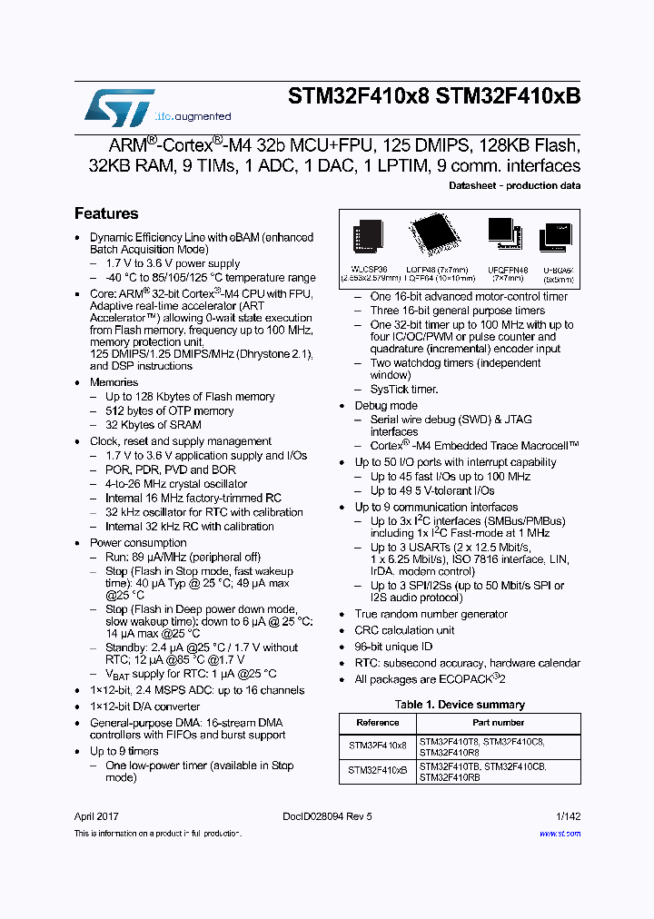 STM32F410T8_8794200.PDF Datasheet