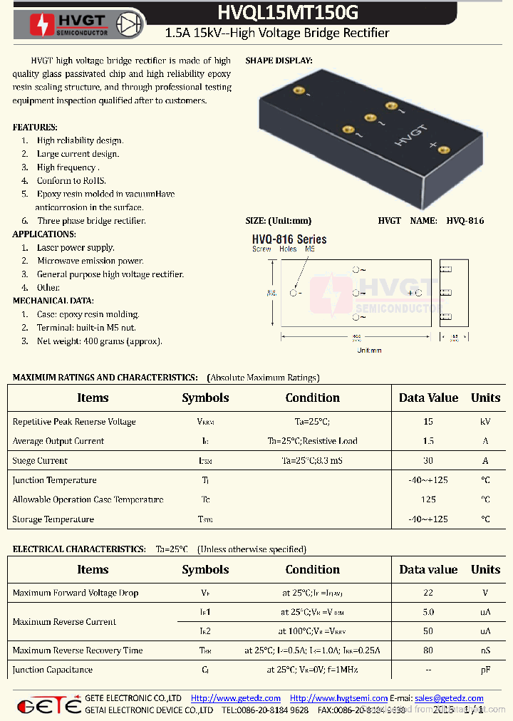 HVQL15MT150G_8809222.PDF Datasheet