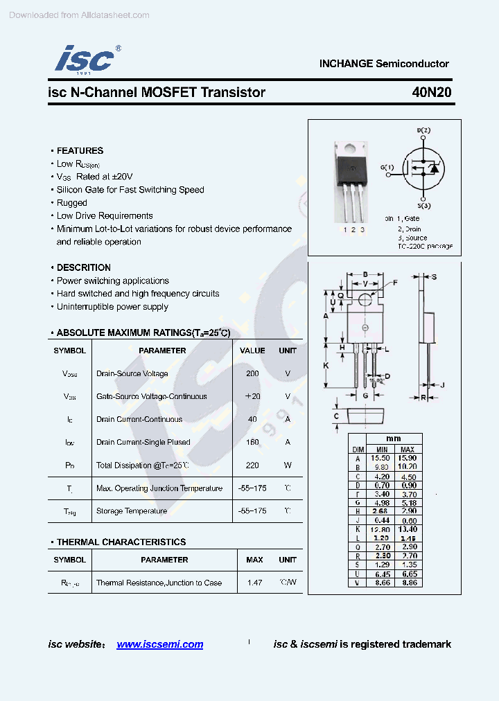 40N20_8817516.PDF Datasheet