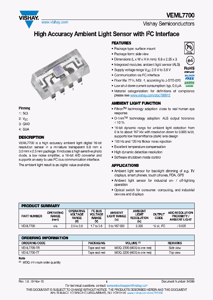 VEML7700_8839615.PDF Datasheet