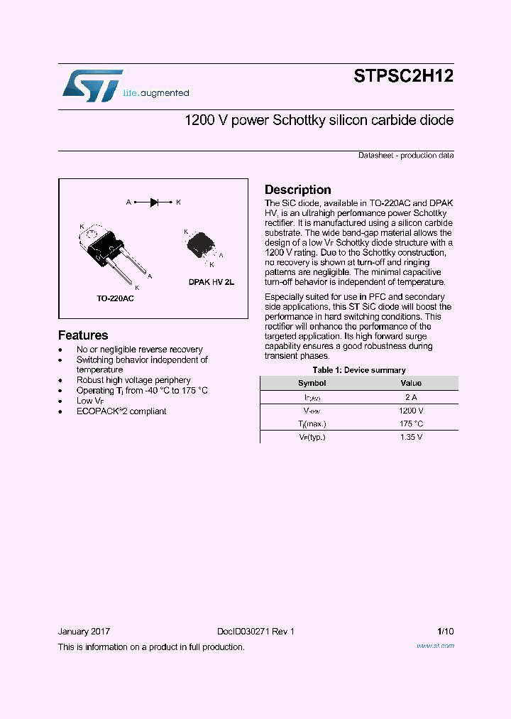 STPSC2H12_8838608.PDF Datasheet