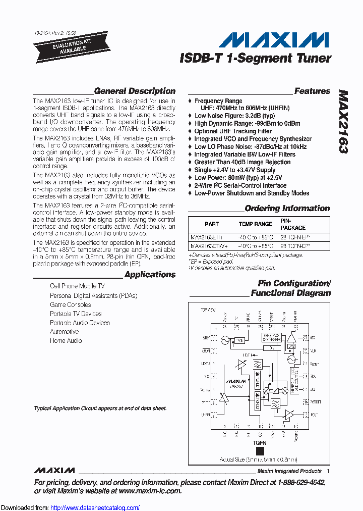 MAX2163AEW-CG9_8839020.PDF Datasheet