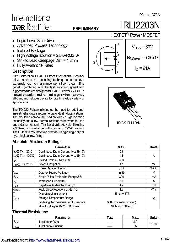 PB-IRLI2203N_8848535.PDF Datasheet