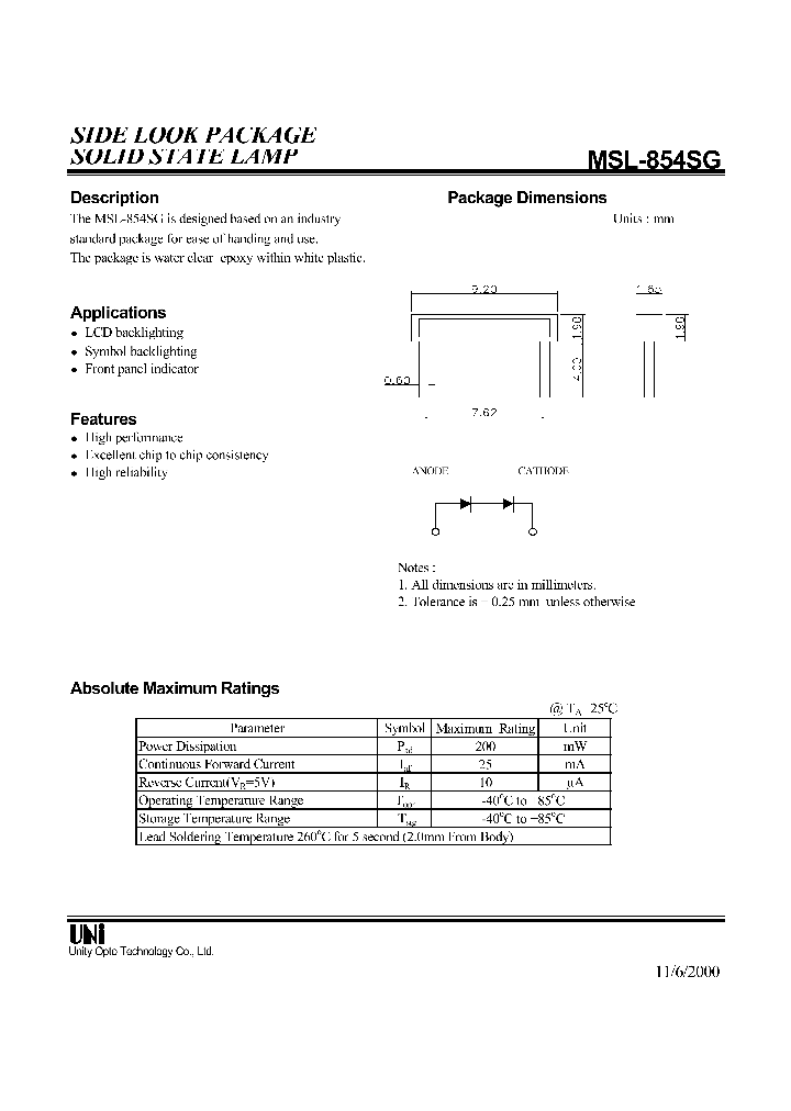 MSL-854SG_8844898.PDF Datasheet
