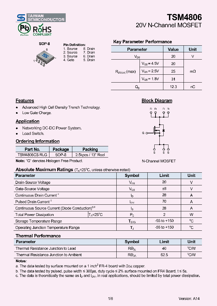 TSM4806_8845587.PDF Datasheet