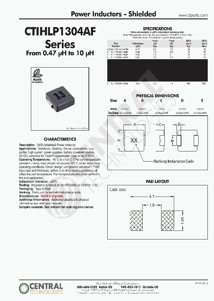 CTIHLP1304AF_8851972.PDF Datasheet