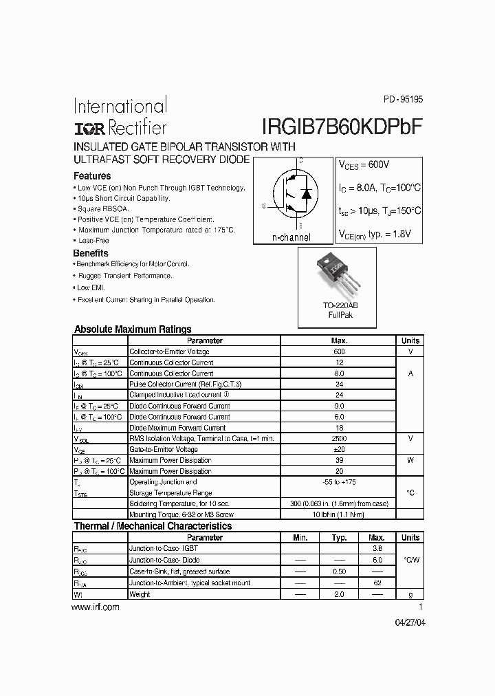 IRGIB7B60KDPBF_8854496.PDF Datasheet