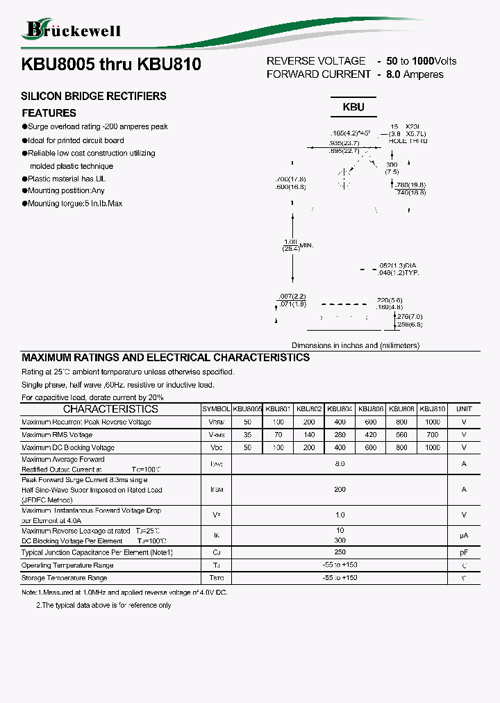 KBU8005_8858222.PDF Datasheet