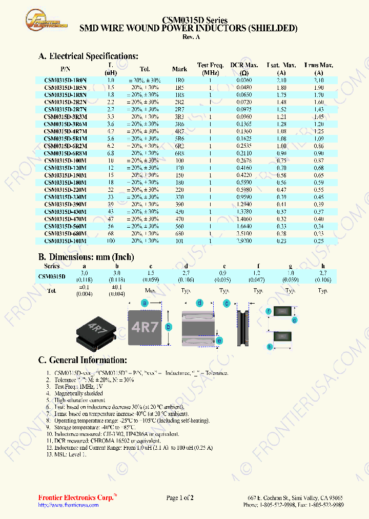 CSM0315D-100M_8858677.PDF Datasheet