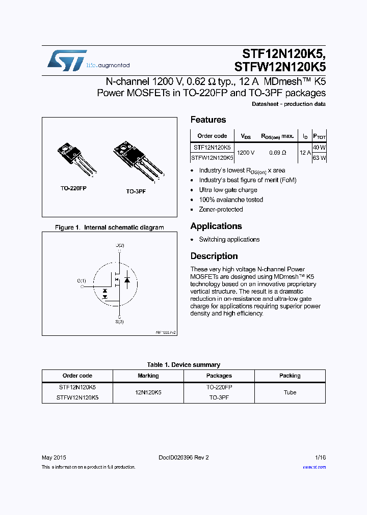 STFW12N120K5_8862232.PDF Datasheet