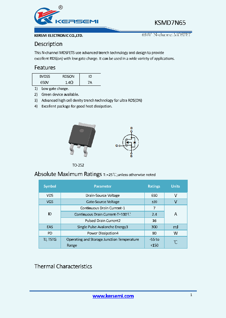 KSMD7N65_8863292.PDF Datasheet