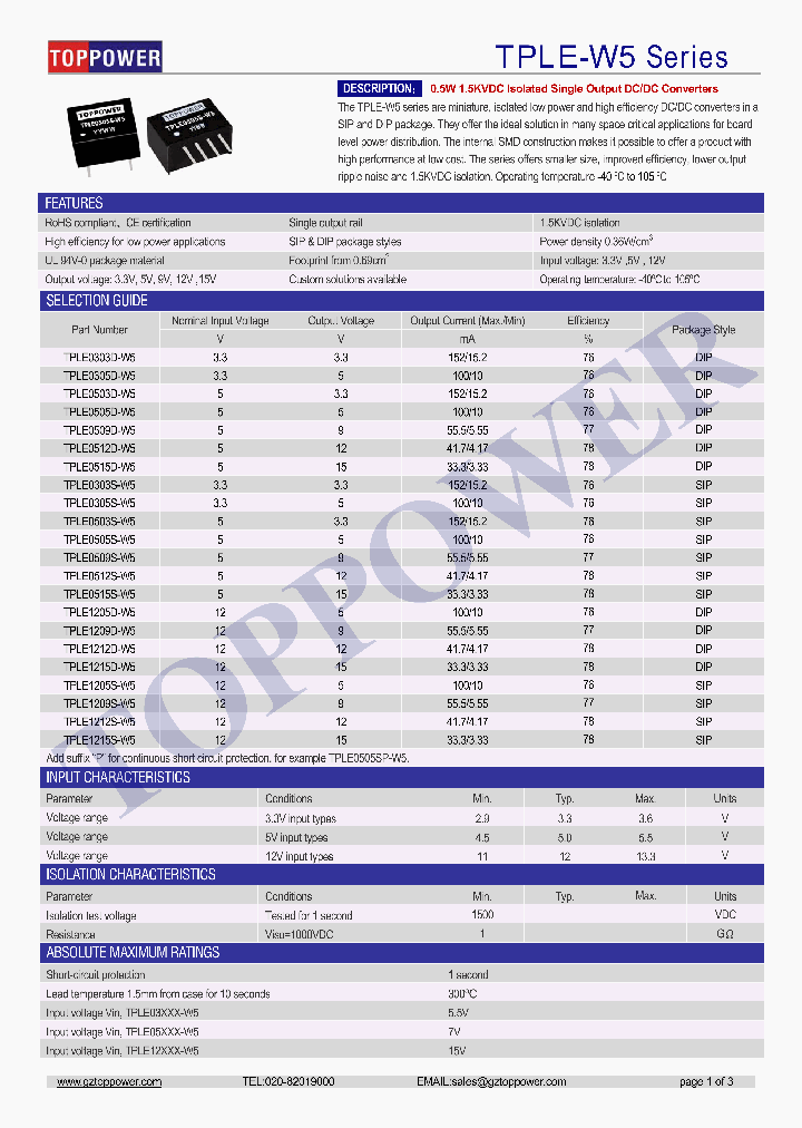 TPLE0503D-W5_8865484.PDF Datasheet