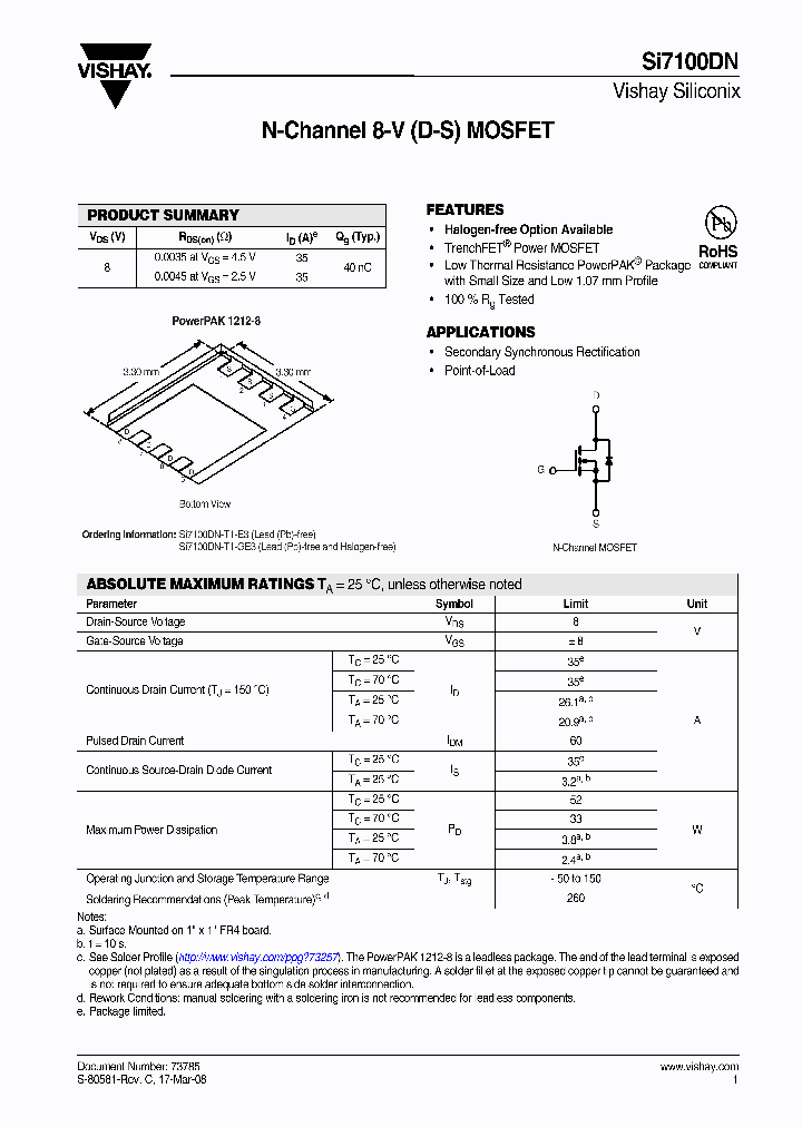 SI7100DN_8867641.PDF Datasheet