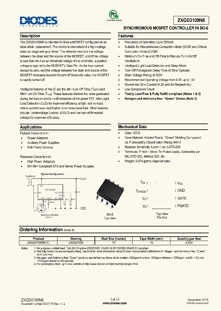 ZXGD3109N8TC_8873336.PDF Datasheet