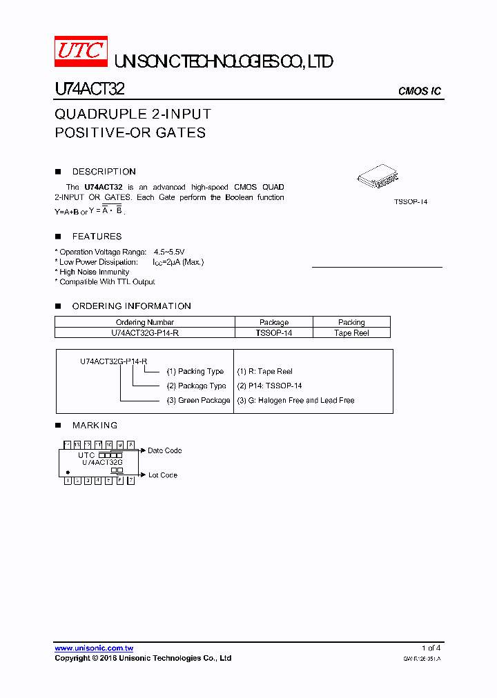 U74ACT32G-P14-R_8875708.PDF Datasheet