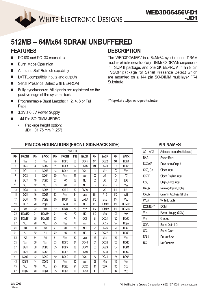 WED3DG6466V7JD1_8881249.PDF Datasheet