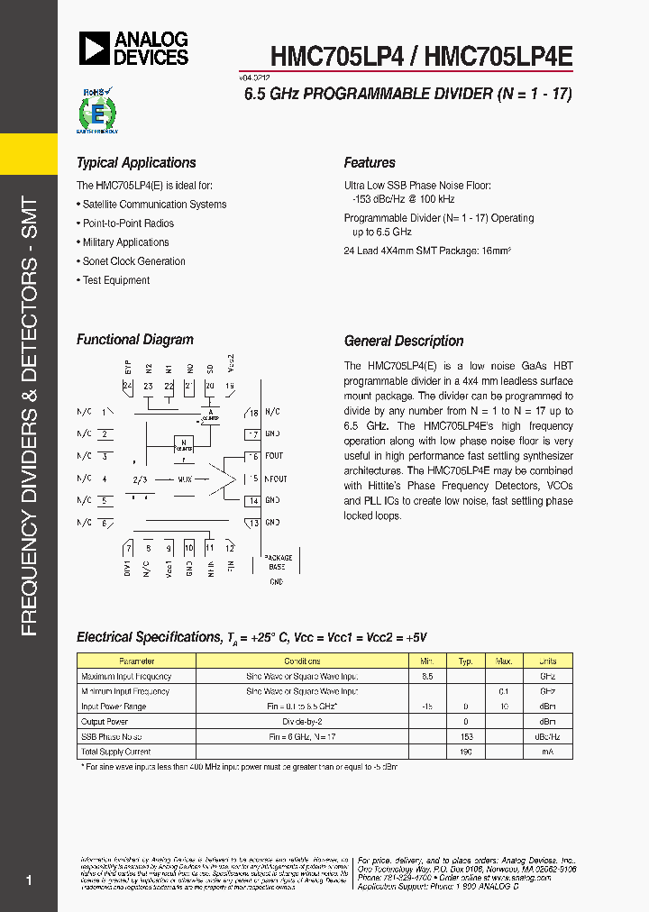 HMC705LP4E_8889078.PDF Datasheet