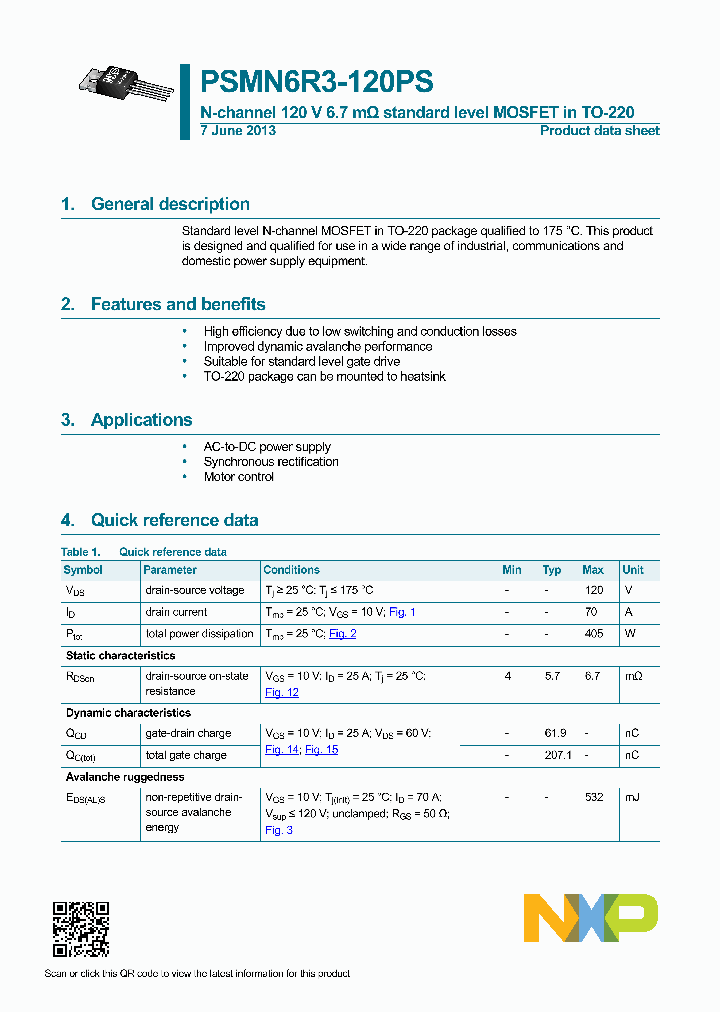 PSMN6R3-120PS-15_8896850.PDF Datasheet