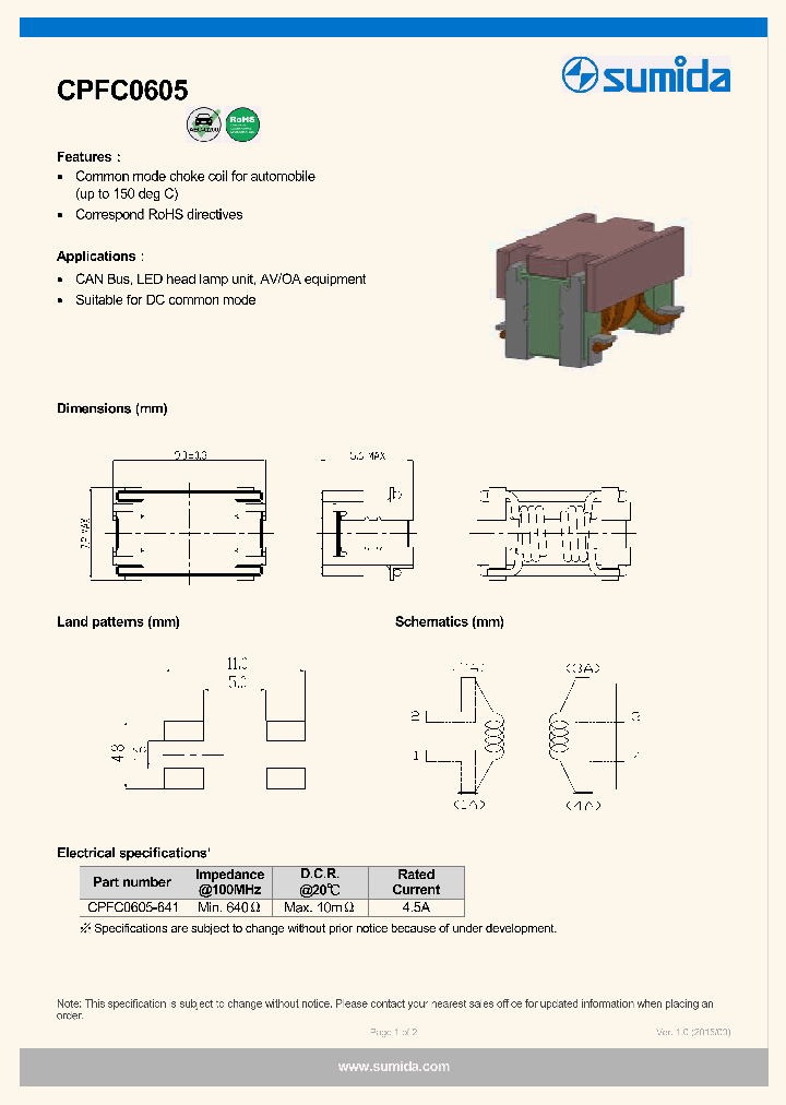 CPFC0605_8900838.PDF Datasheet