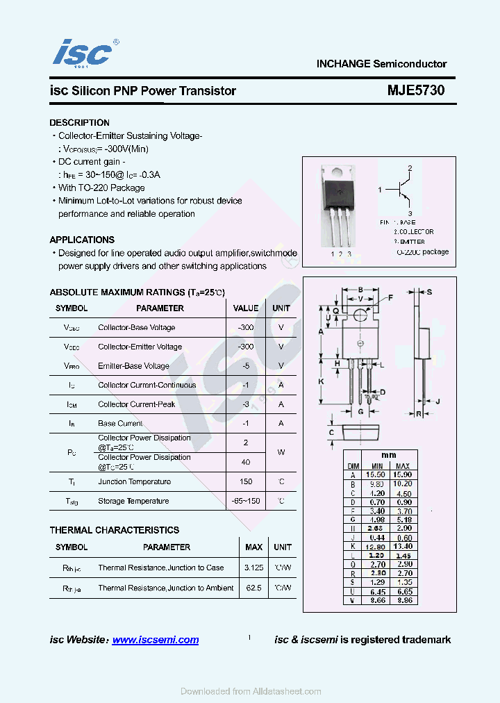 MJE5730_8901703.PDF Datasheet