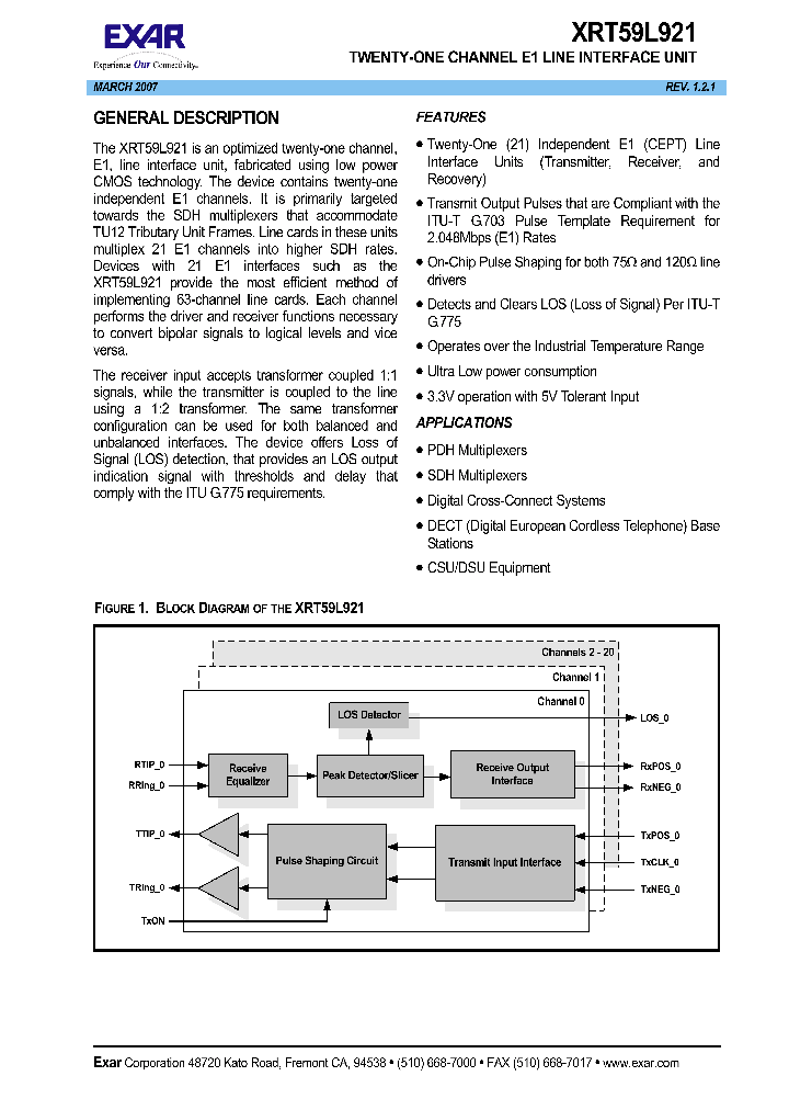 XRT59L921_8903458.PDF Datasheet