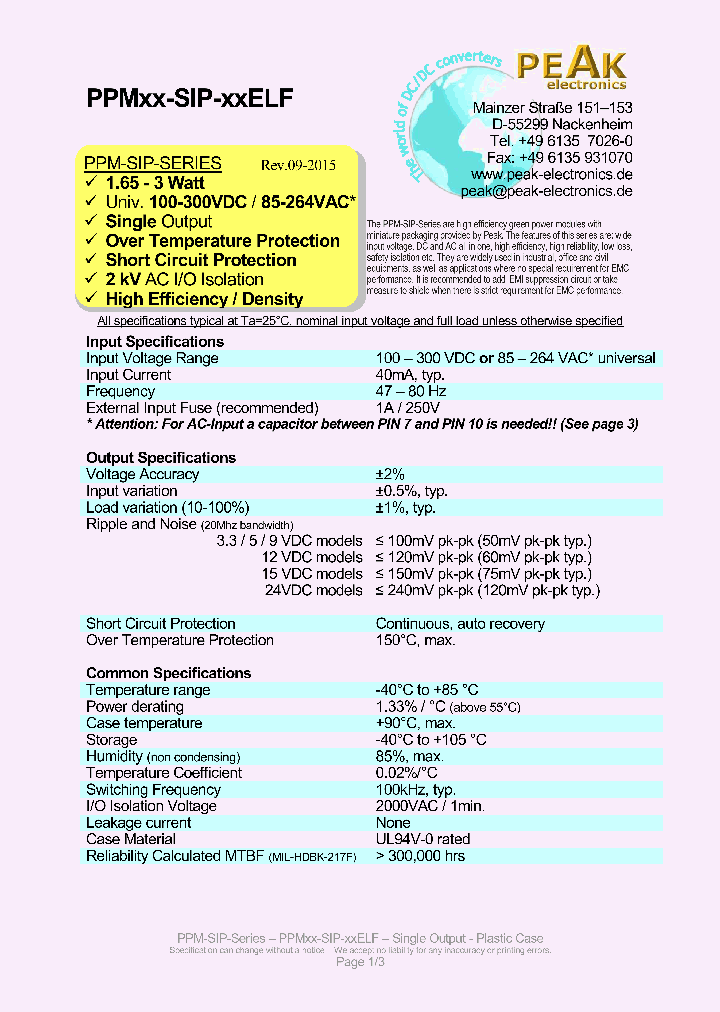 PPM3-SIP-09ELF_8903804.PDF Datasheet