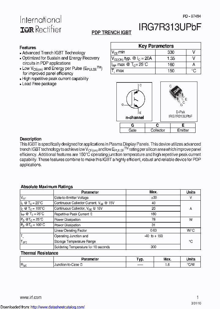 IRG7R313UPBF_8905927.PDF Datasheet
