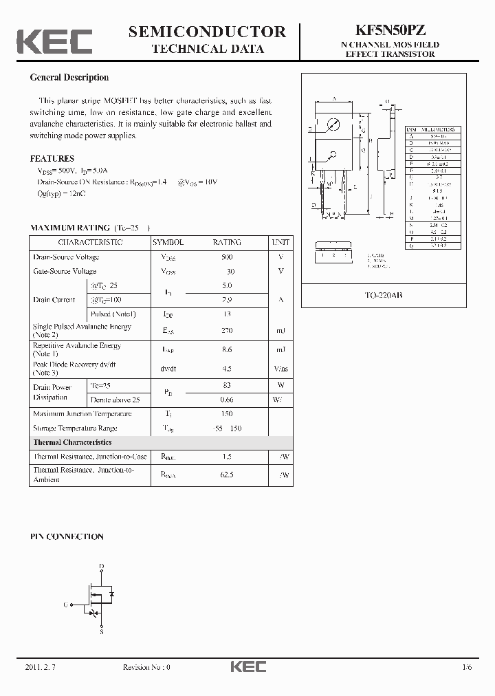 KF5N50PZ-15_8906186.PDF Datasheet