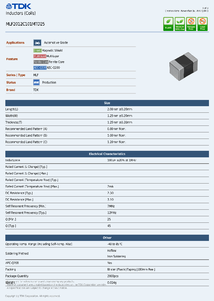 MLF2012C101MTD25_8910268.PDF Datasheet