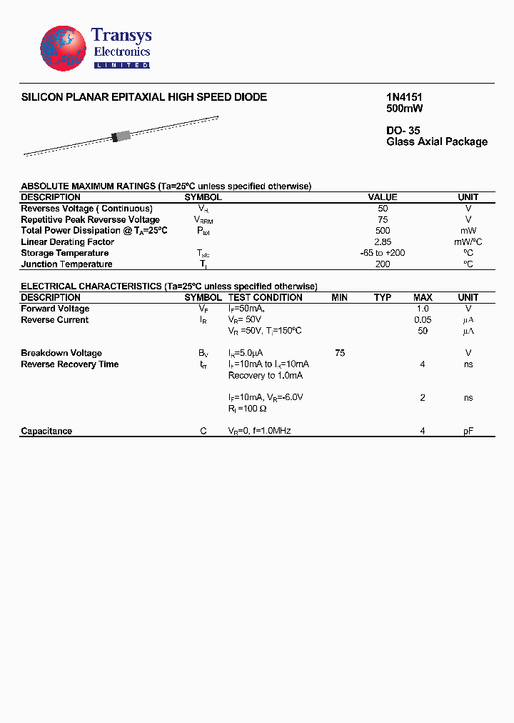 1N4151_8913400.PDF Datasheet