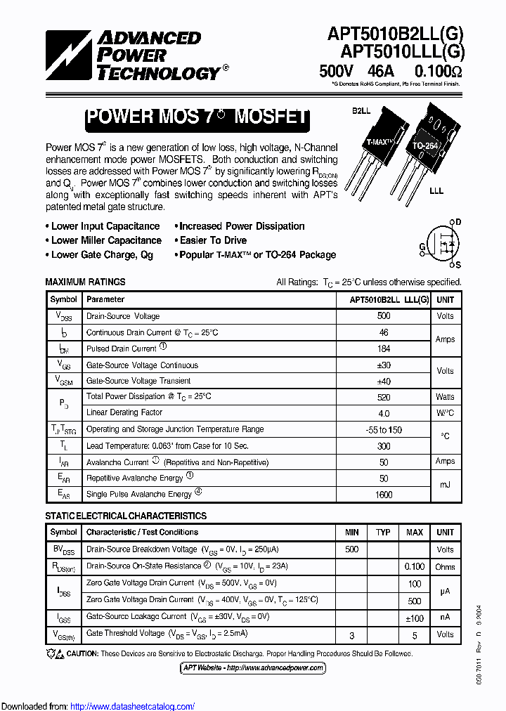 APT5010B2LLG_8913715.PDF Datasheet