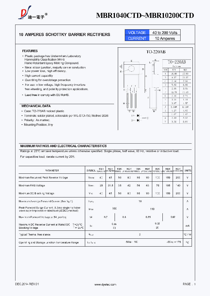 MBR10200CTD_8913858.PDF Datasheet