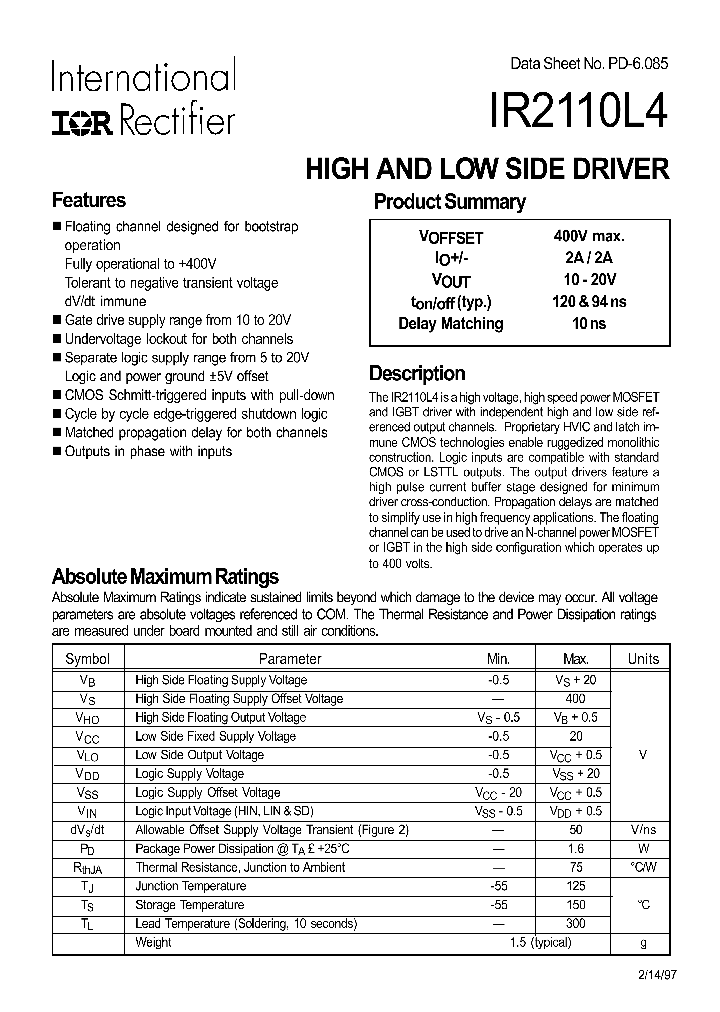 IR2110L_8924784.PDF Datasheet