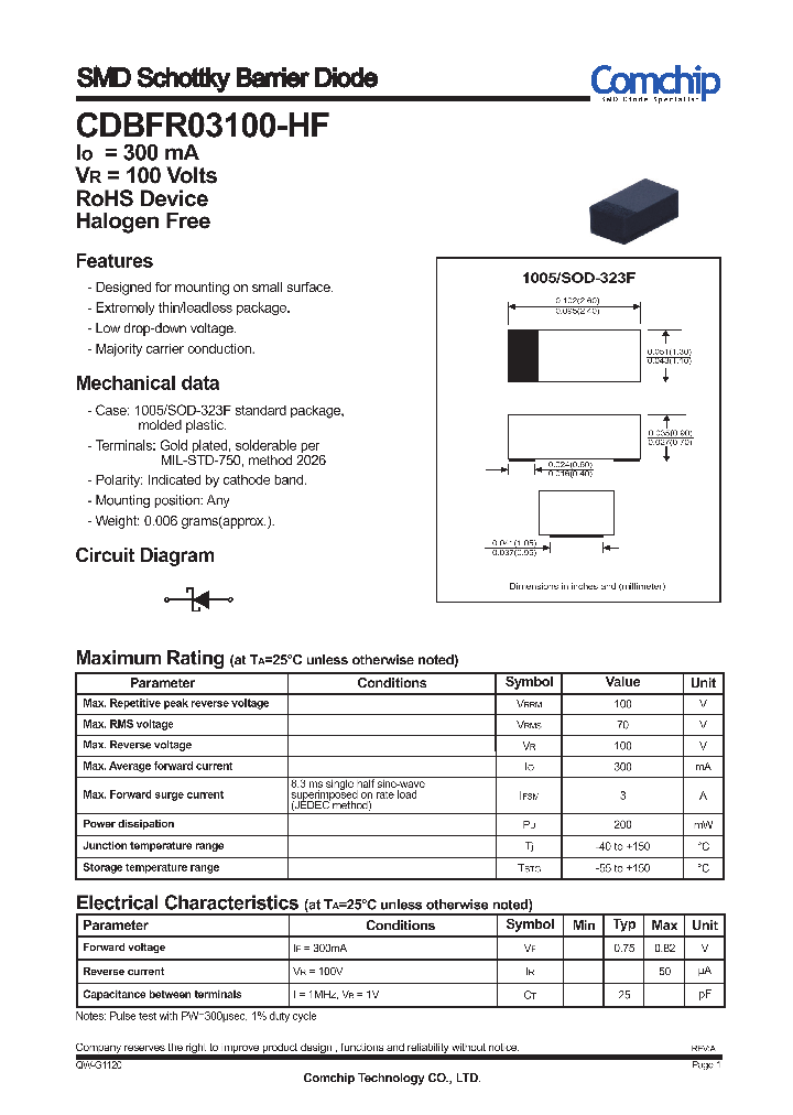 CDBFR03100-HF_8925501.PDF Datasheet