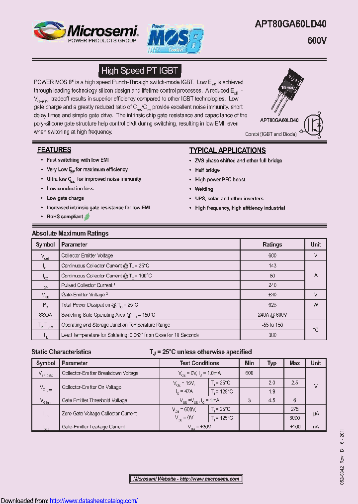APT80GA60LD40_8925993.PDF Datasheet