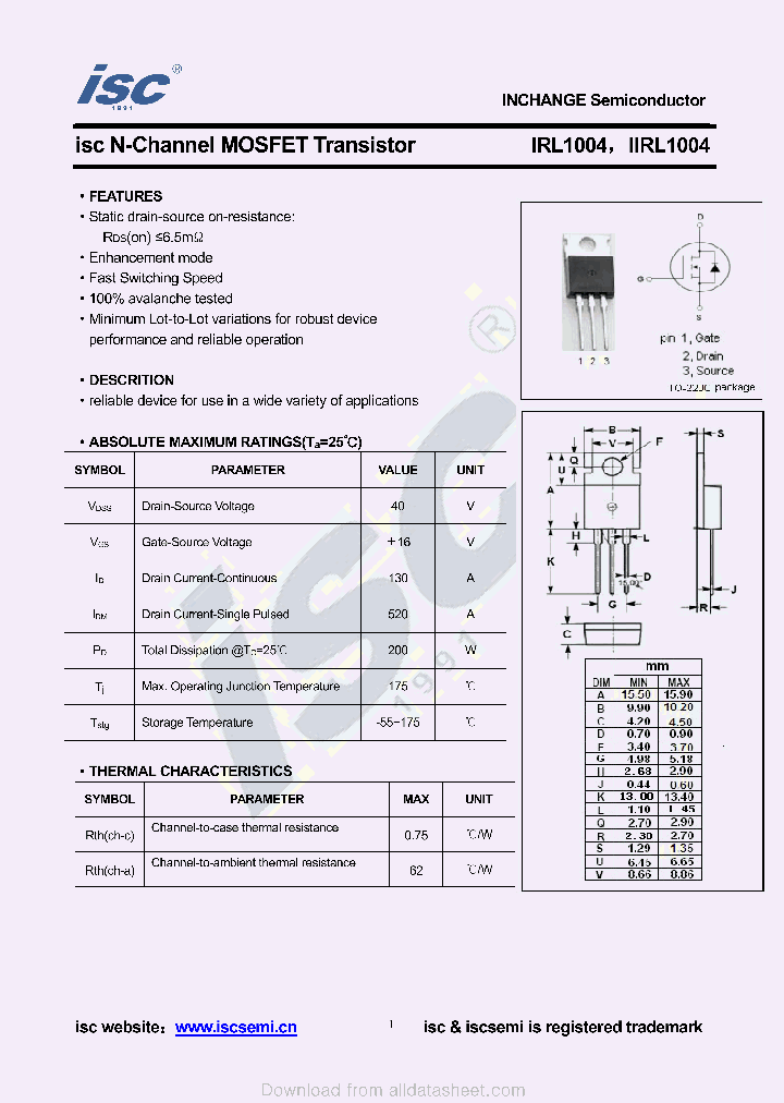 IRL1004_8926928.PDF Datasheet