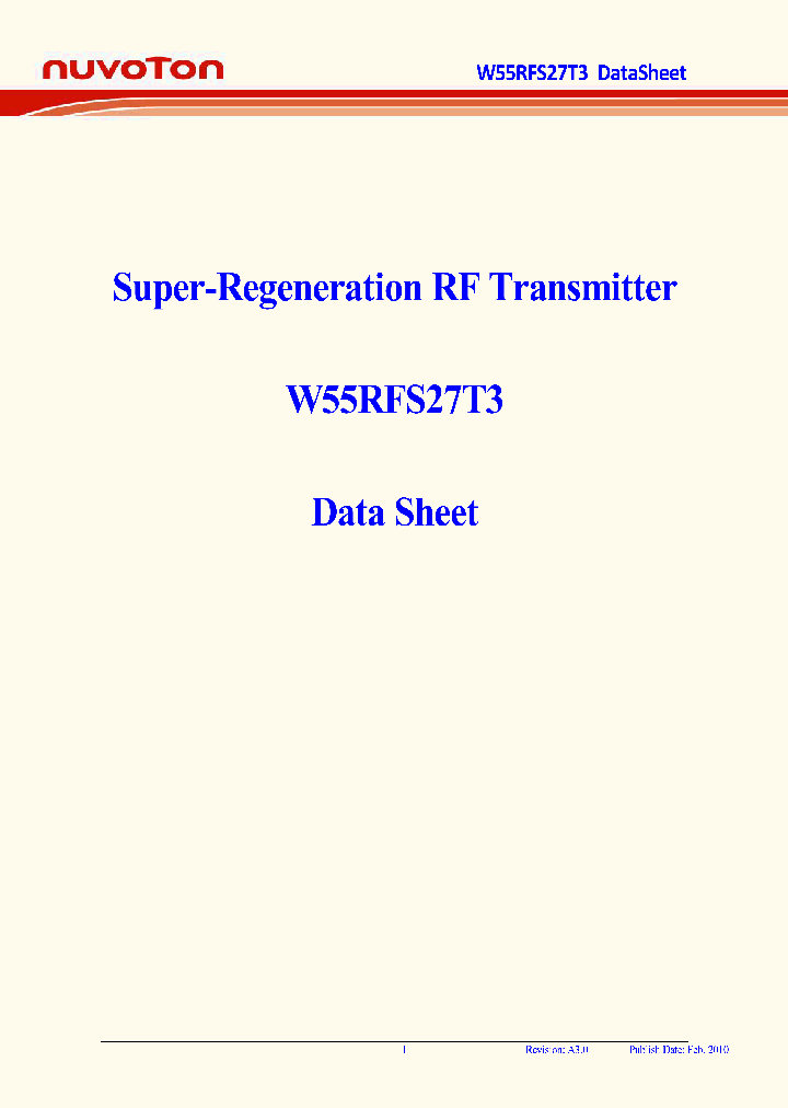 W55RFS27T3_8927537.PDF Datasheet