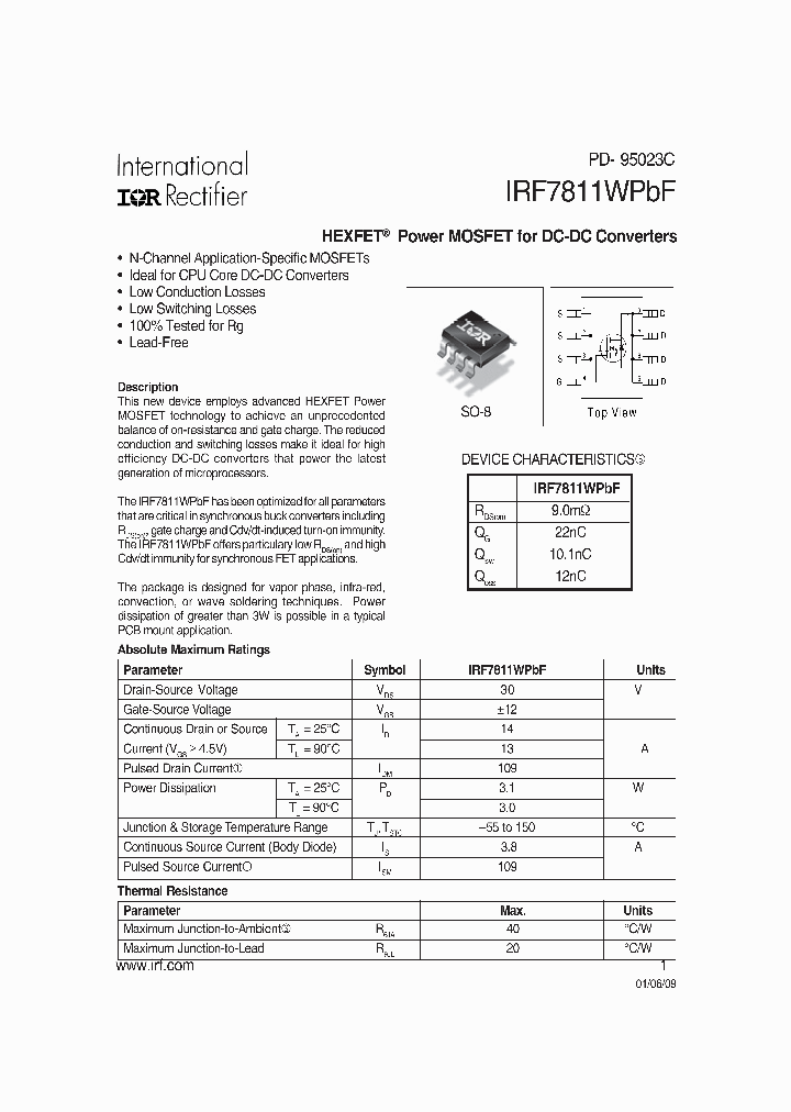 IRF7811WTRPBF_8929413.PDF Datasheet