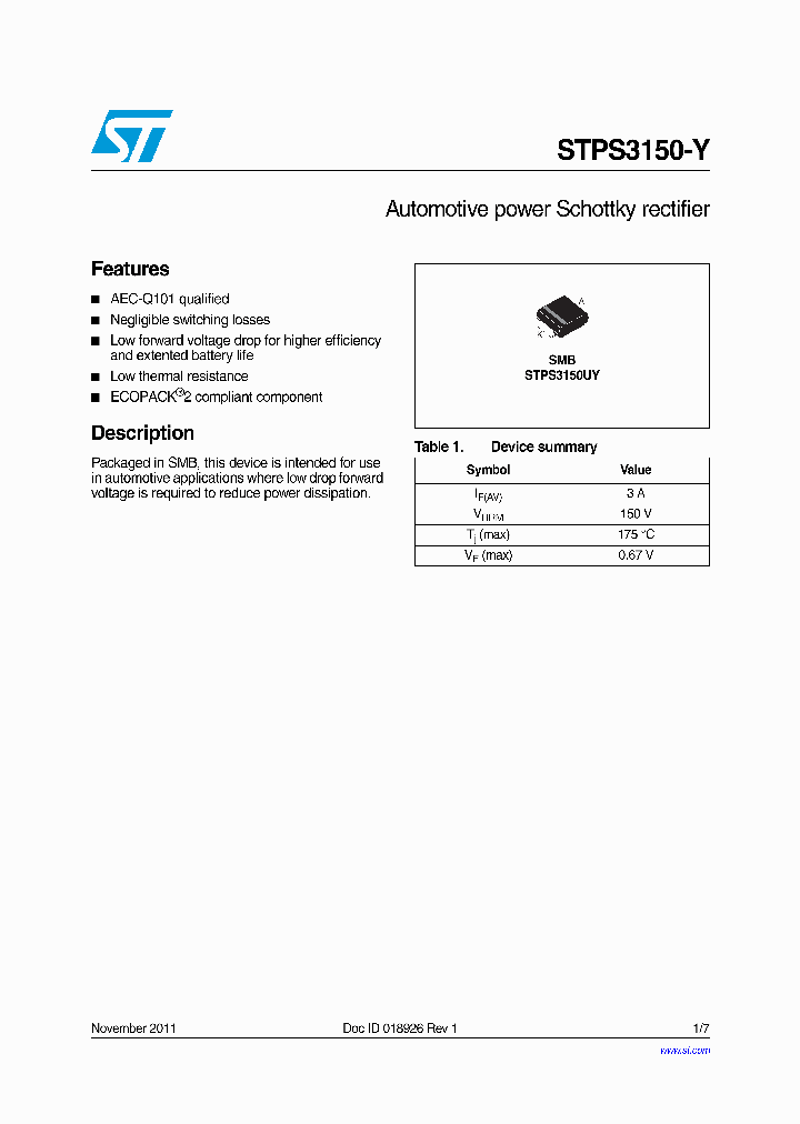 STPS3150UY_8931956.PDF Datasheet