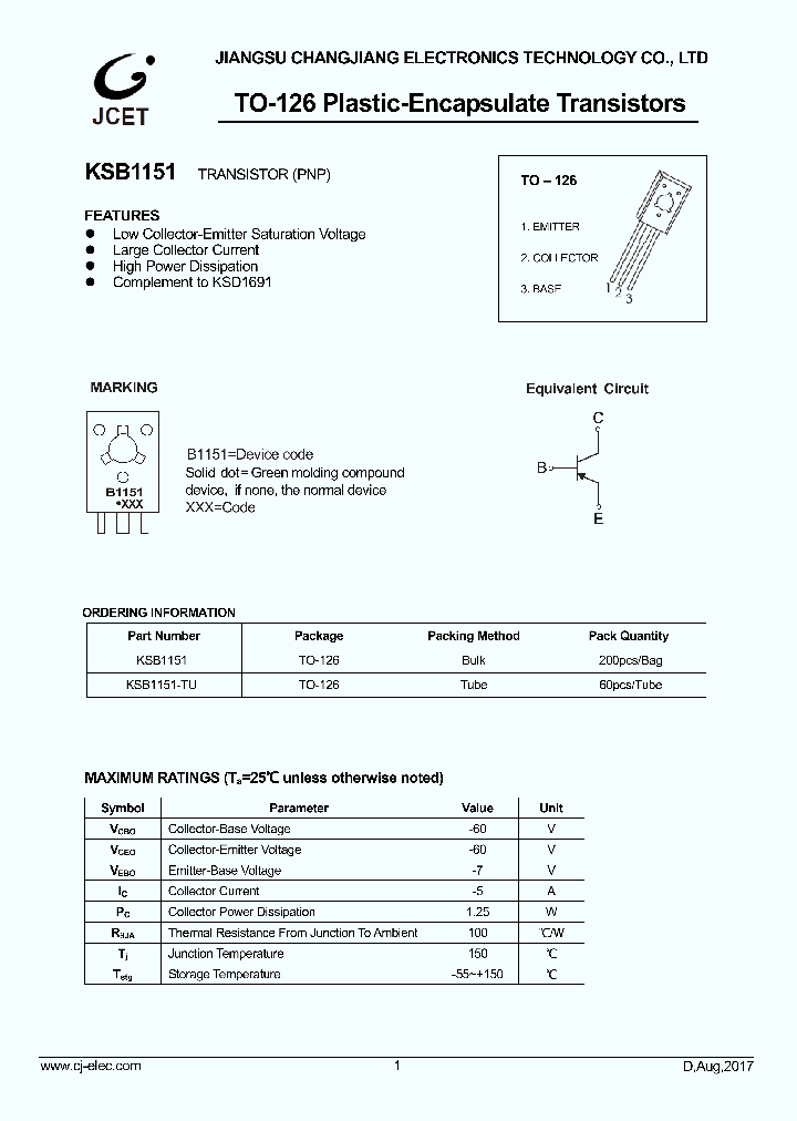 KSB1151_8932290.PDF Datasheet