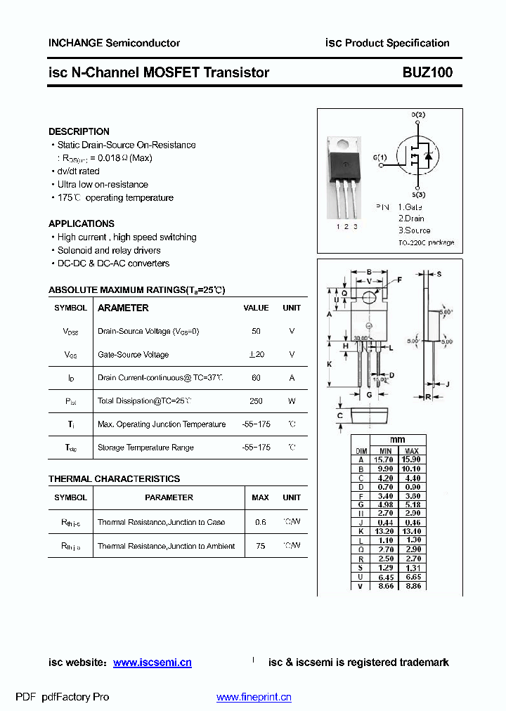 BUZ100_8934381.PDF Datasheet