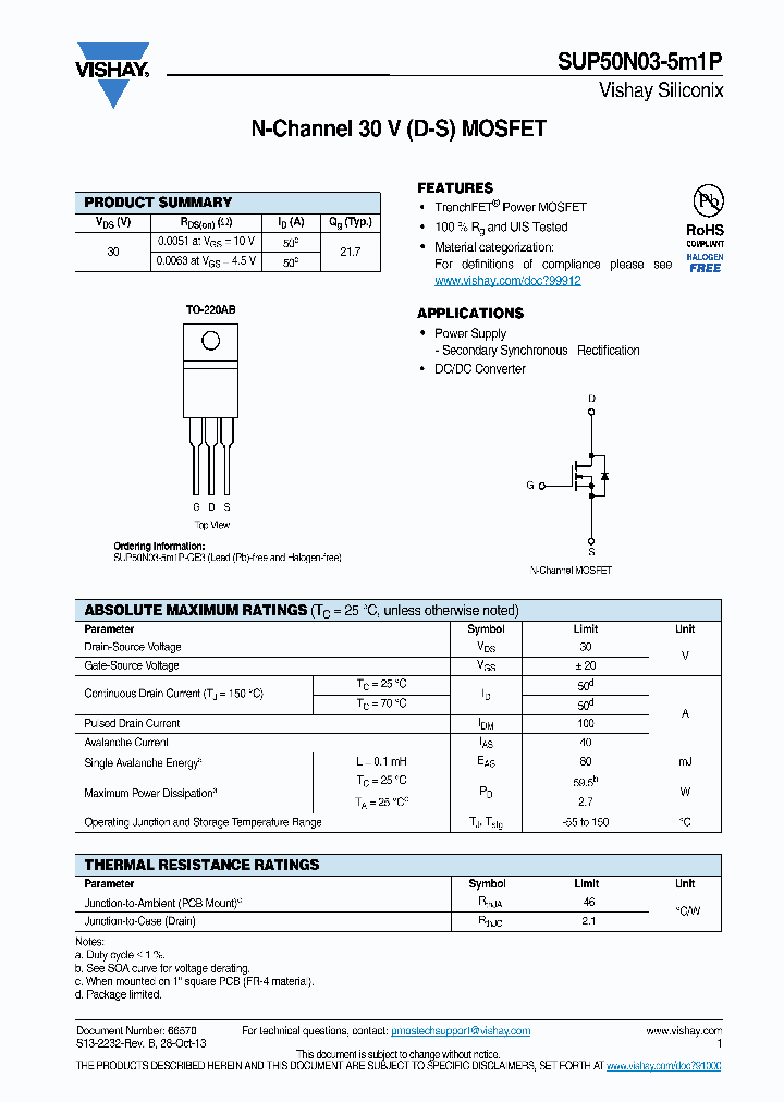 SUP50N03_8939090.PDF Datasheet