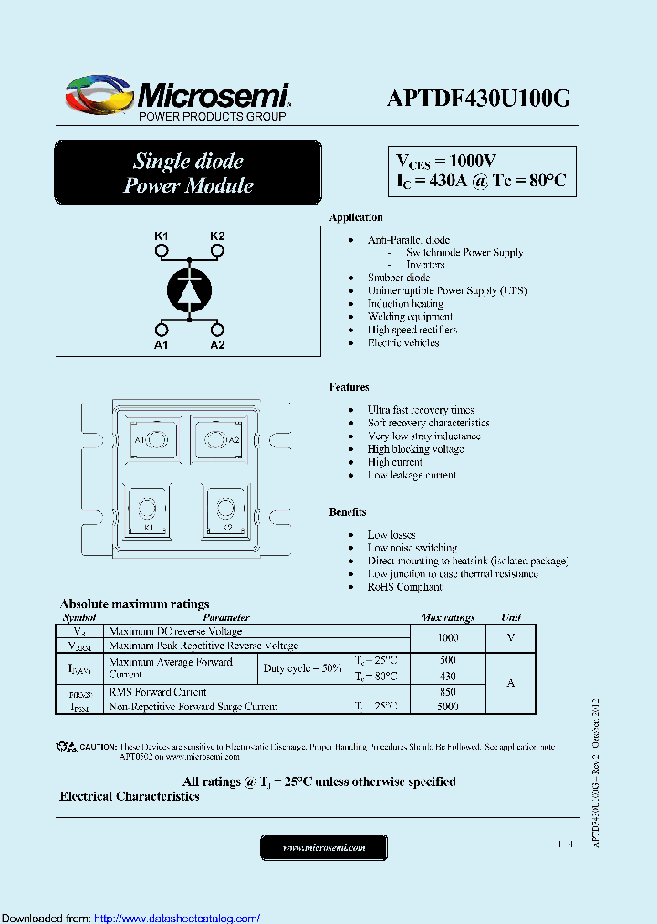 APTDF430U100G_8940440.PDF Datasheet