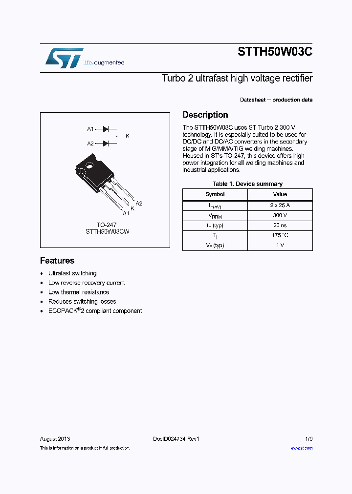 STTH50W03C_8944147.PDF Datasheet