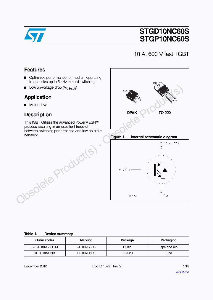 STGD10NC60ST4_8945009.PDF Datasheet