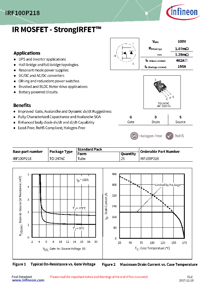 IRF100P218_8948685.PDF Datasheet